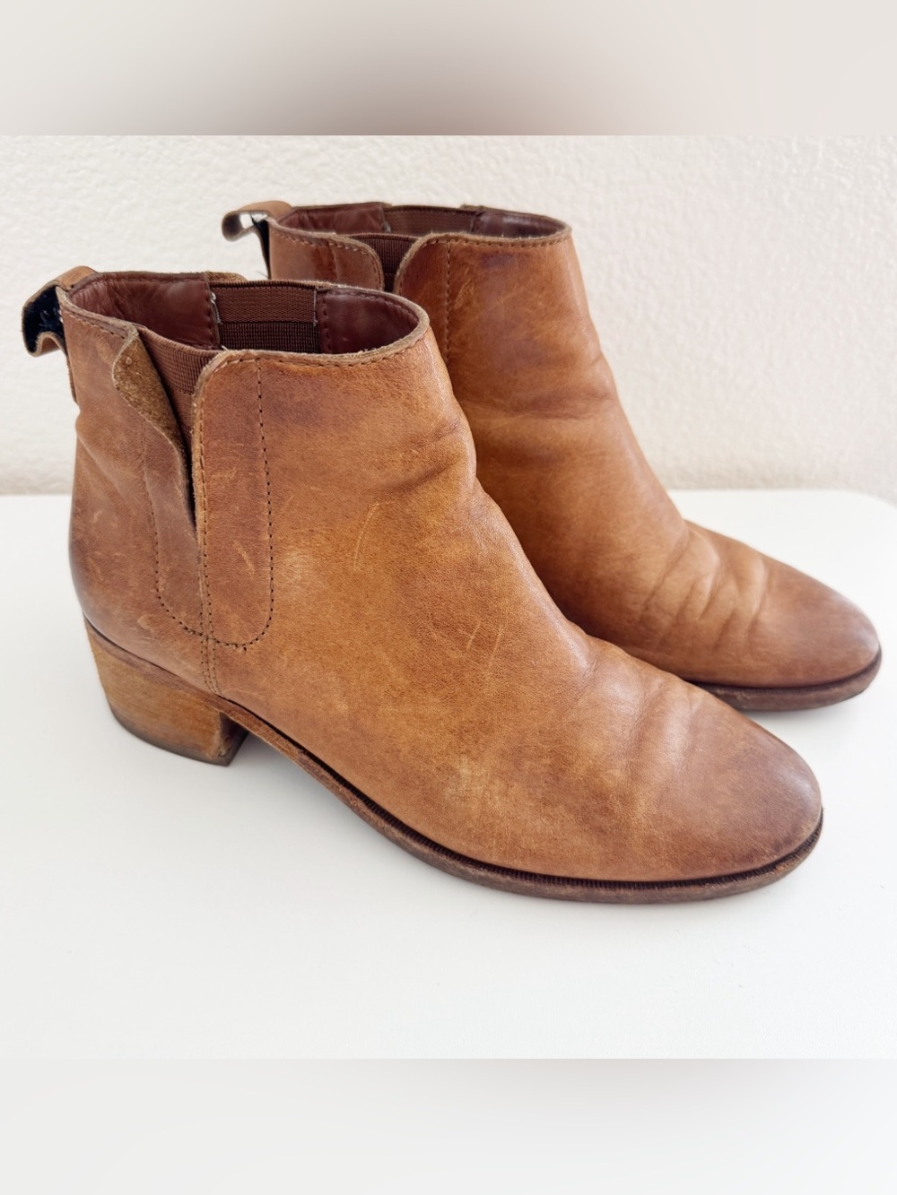 Kork-Ease Mindo Ankle Boots Cognac Brown Size 7